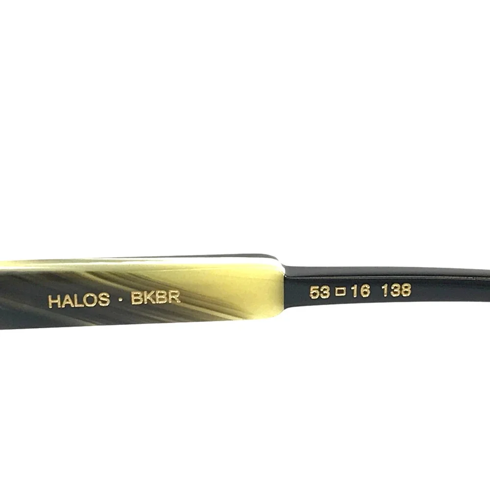 Etnia Barcelona Eyeglasses Frames HALOS BKBR Black Brown Horn Oval 53-16-138